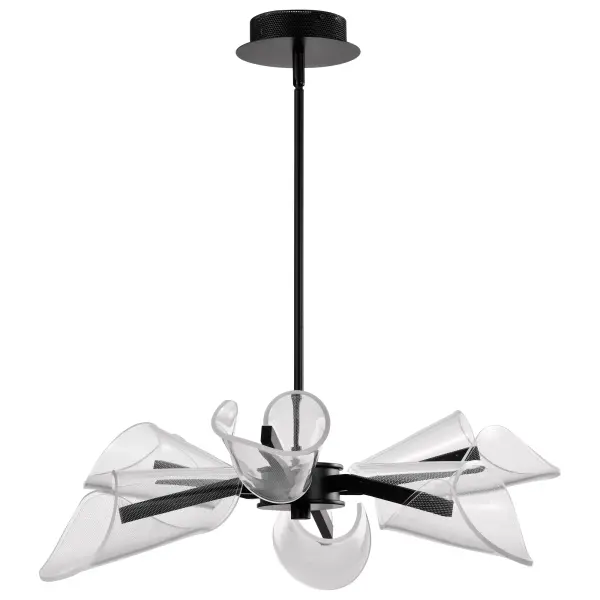 Sedona 28-Inch 6-Light LED Chandelier in Matte Black - Image 5