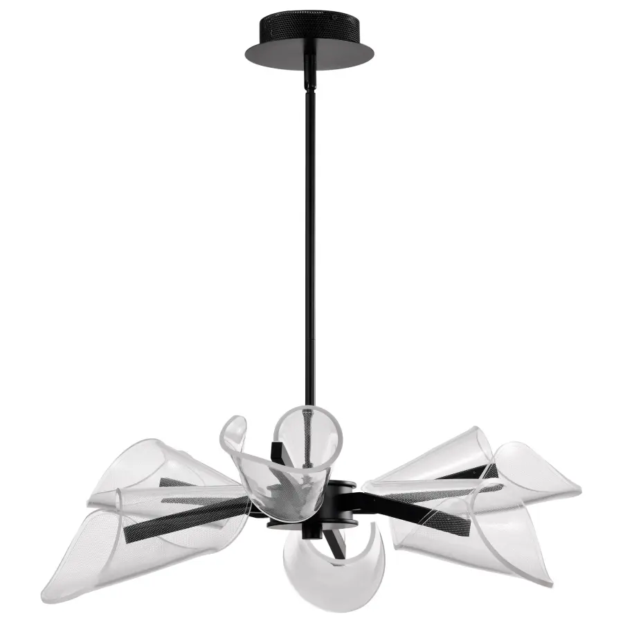 Sedona 28-Inch 6-Light LED Chandelier in Matte Black - Image 5