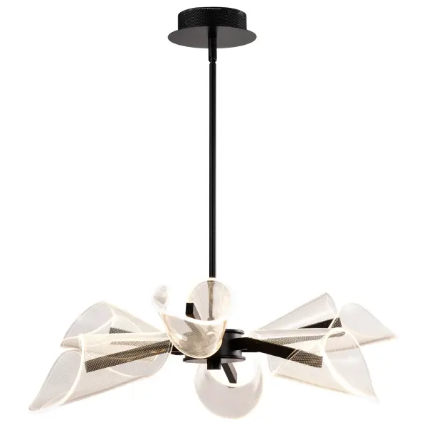 Sedona 28-Inch 6-Light LED Chandelier in Matte Black - Image 6