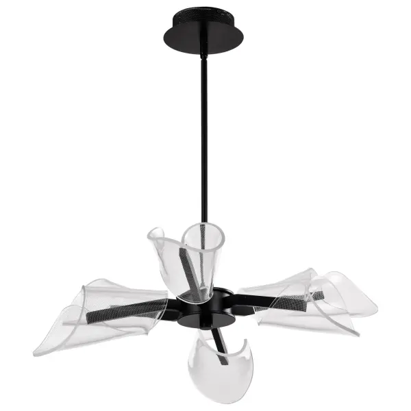Sedona 28-Inch 6-Light LED Chandelier in Matte Black - Image 7