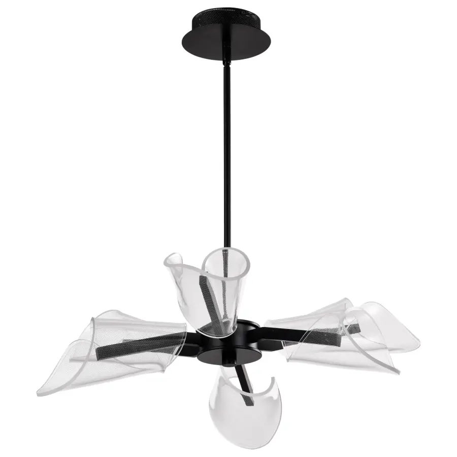 Sedona 28-Inch 6-Light LED Chandelier in Matte Black - Image 7