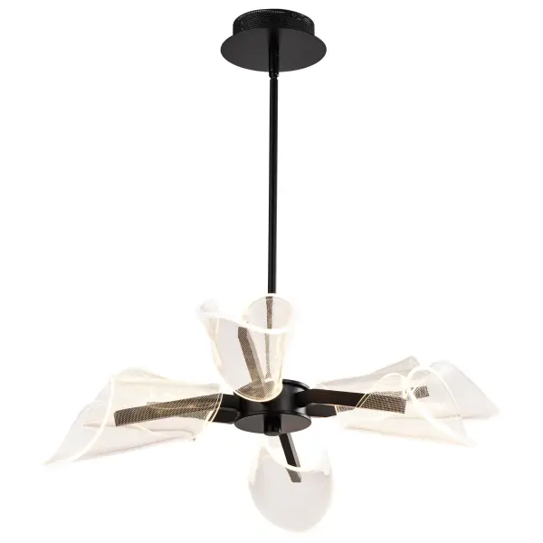 Sedona 28-Inch 6-Light LED Chandelier in Matte Black - Image 8