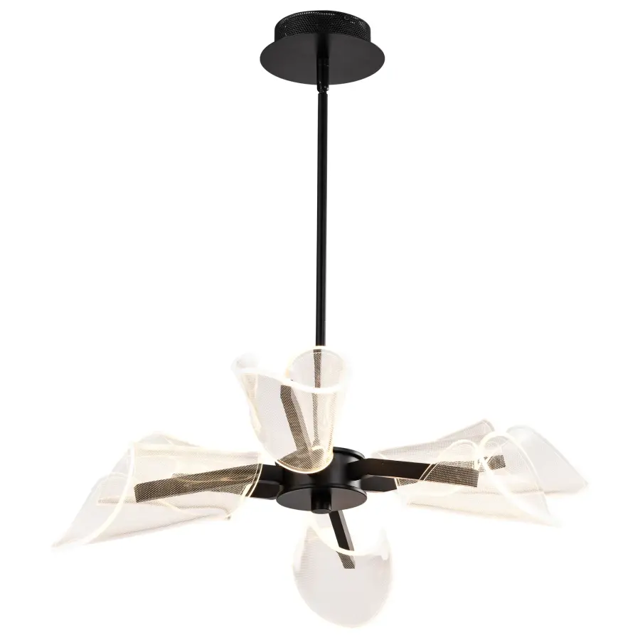 Sedona 28-Inch 6-Light LED Chandelier in Matte Black - Image 8