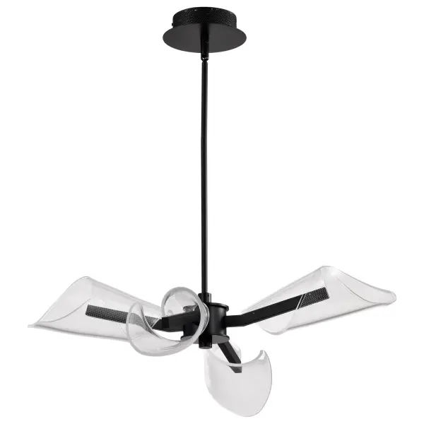 Sedona 27-Inch 4-Light LED Chandelier in Matte Black - Image 1