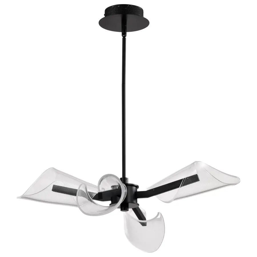 Sedona 27-Inch 4-Light LED Chandelier in Matte Black - Image 1