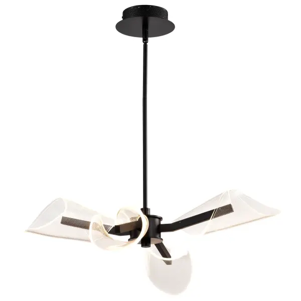 Sedona 27-Inch 4-Light LED Chandelier in Matte Black - Image 4