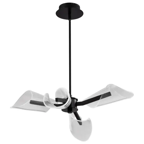 Sedona 27-Inch 4-Light LED Chandelier in Matte Black - Image 5
