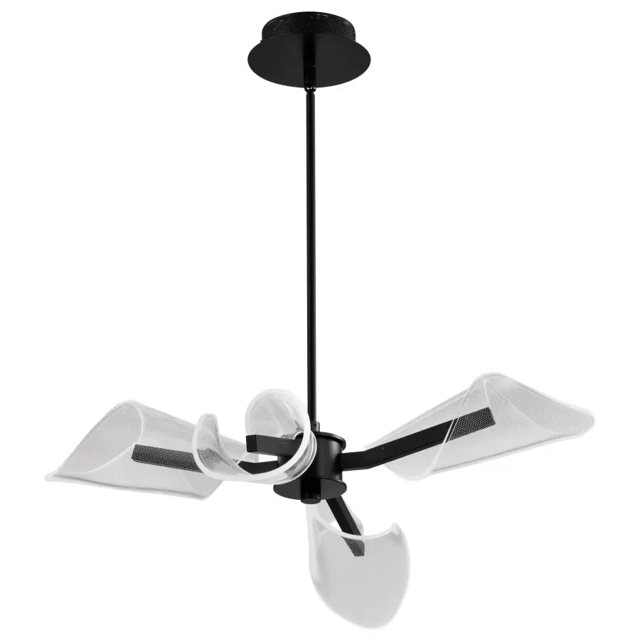 Sedona 27-Inch 4-Light LED Chandelier in Matte Black - Image 5