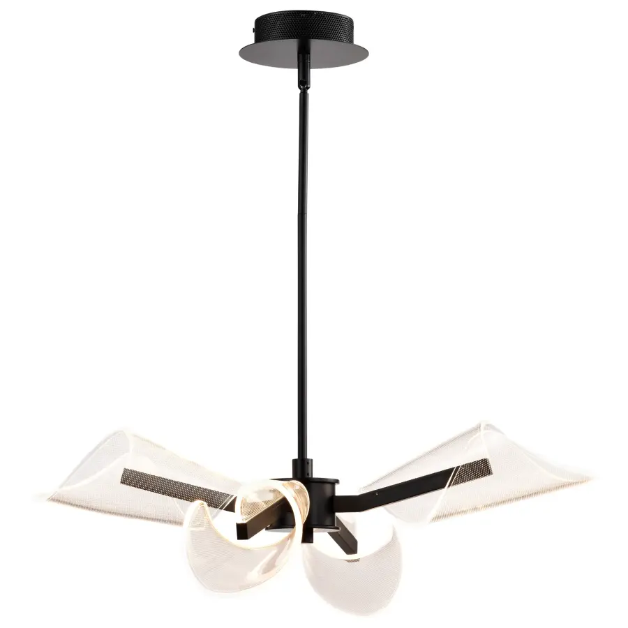 Sedona 27-Inch 4-Light LED Chandelier in Matte Black - Image 8