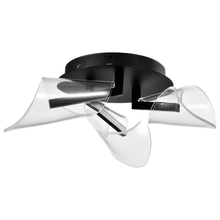Sedona 22-Inch LED Flush Mount in Matte Black - Image 1