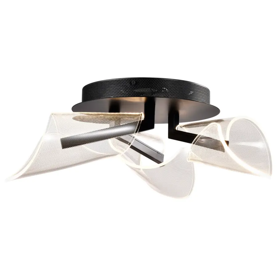 Sedona 22-Inch LED Flush Mount in Matte Black - Image 6