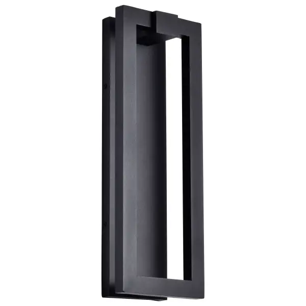 The Crew LED Outdoor Sconce delivers striking modern aesthetics with its sleek architectural form and subtle backlit illumination. The sand black finish and clean minimalist lines create dramatic depth while complementing contemporary exteriors.