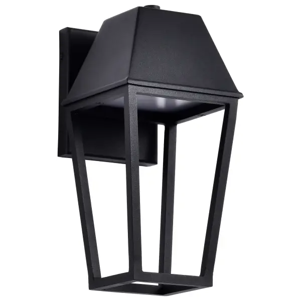 The Colt Small Outdoor Lantern blends traditional lantern design with contemporary clean lines and a sleek matte black finish. This energy-efficient LED fixture delivers warm 3000K illumination perfect for porches, patios, and entryways.