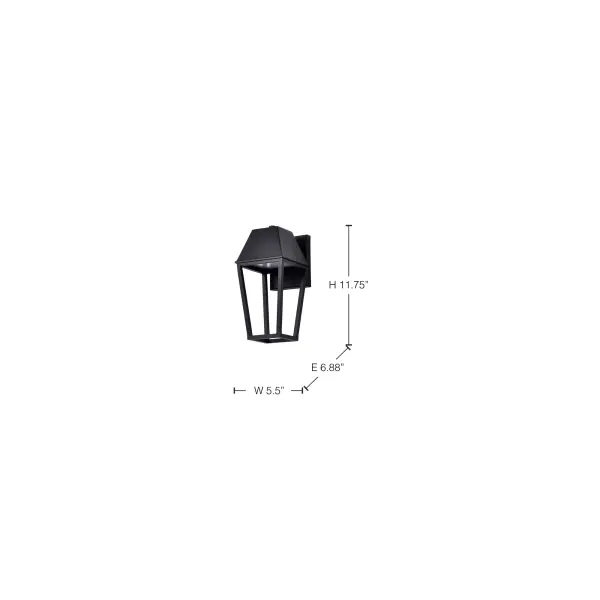 Colt LED Small Outdoor Wall Lantern in Matte Black - Image 17