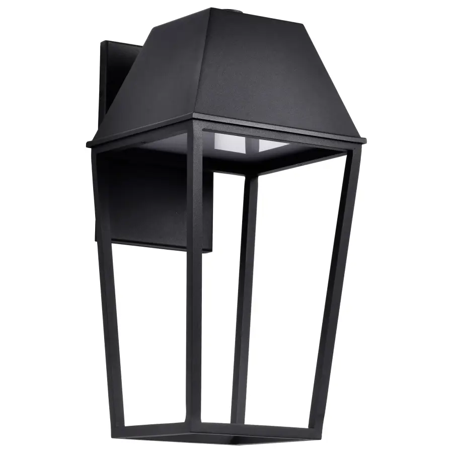 Colt Large LED Outdoor Wall Lantern in Matte Black - Image 1