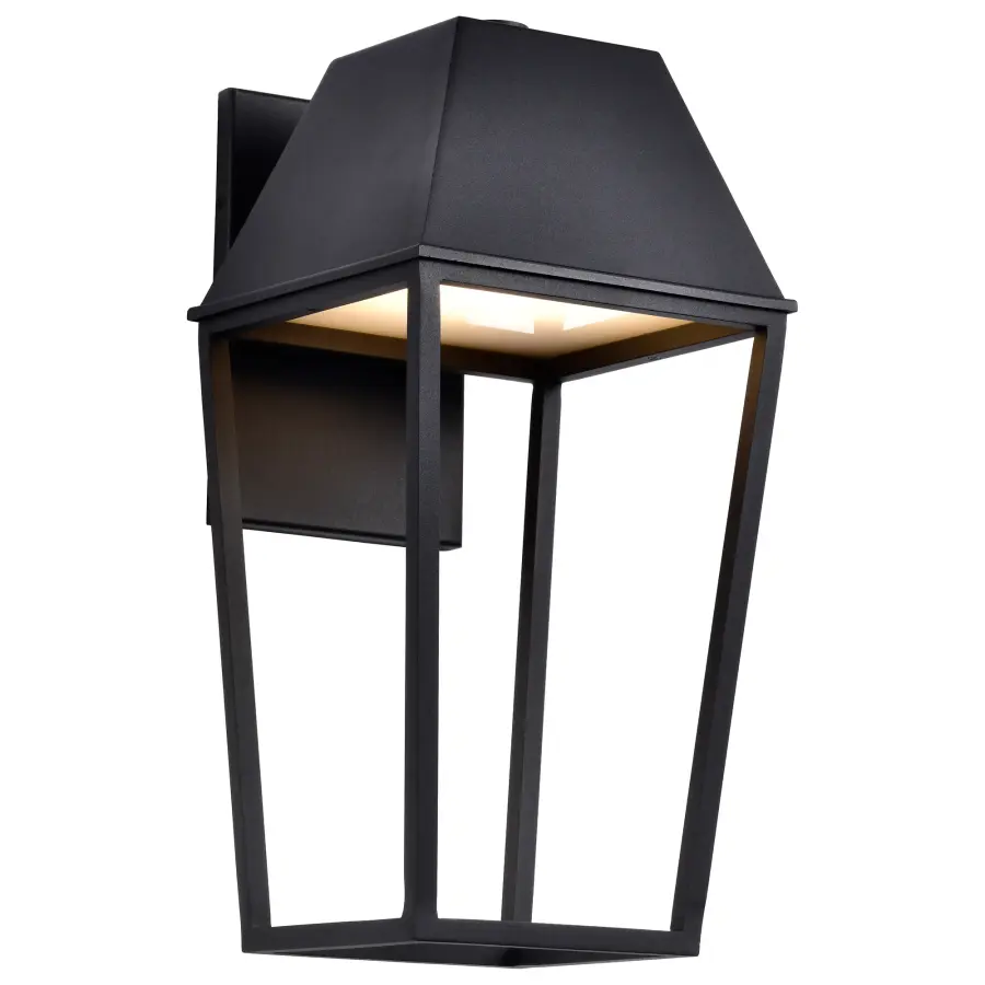 Colt Large LED Outdoor Wall Lantern in Matte Black - Image 2