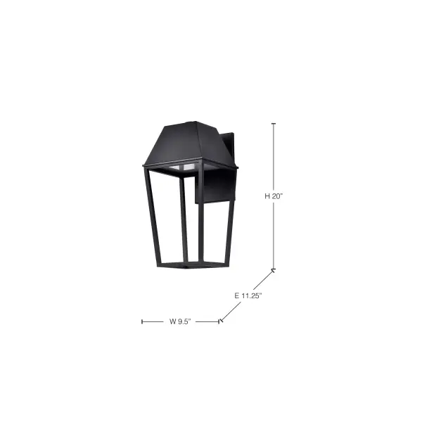 Colt Large LED Outdoor Wall Lantern in Matte Black - Image 17