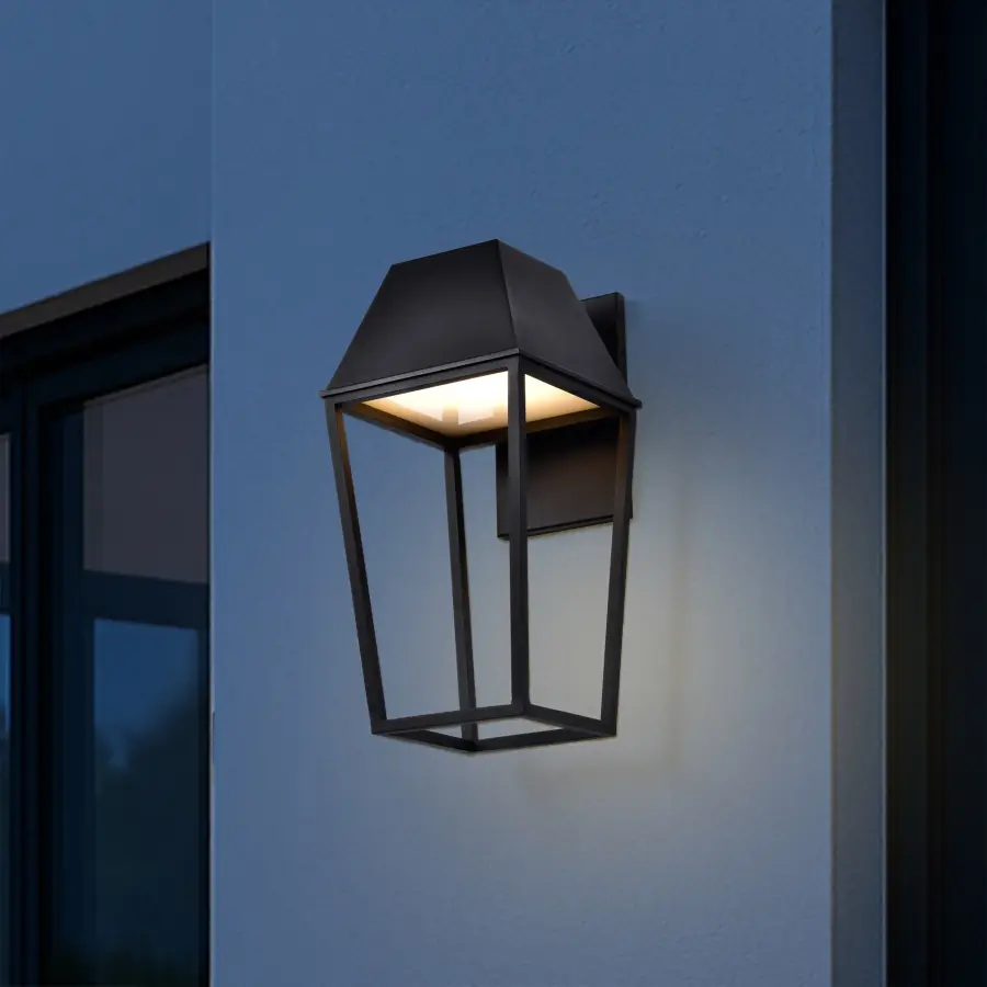 Colt Large LED Outdoor Wall Lantern in Matte Black - Image 19
