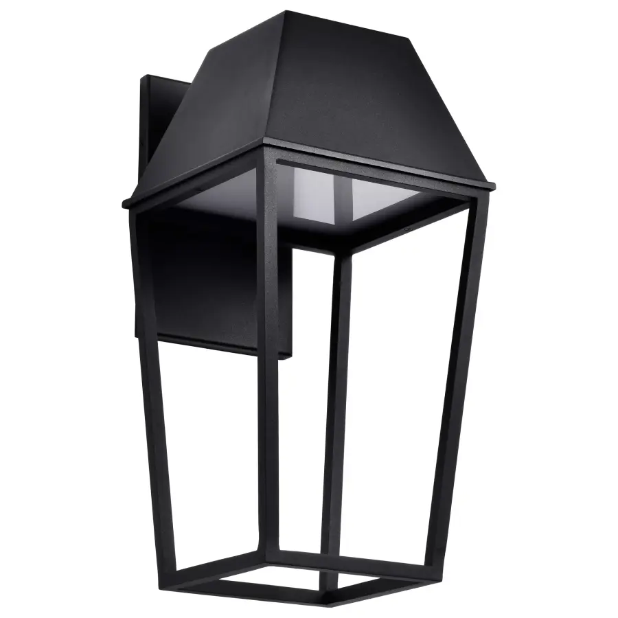 Colt Large LED Outdoor Wall Lantern in Matte Black - Image 3