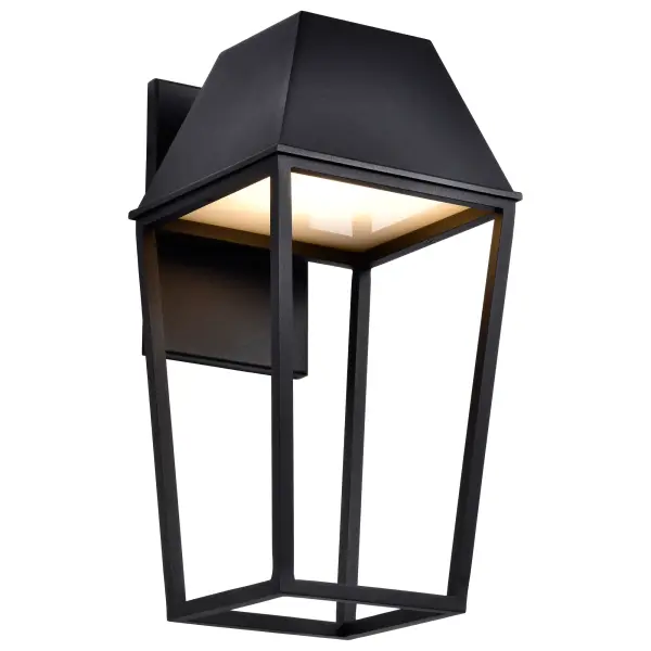 Colt Large LED Outdoor Wall Lantern in Matte Black - Image 4