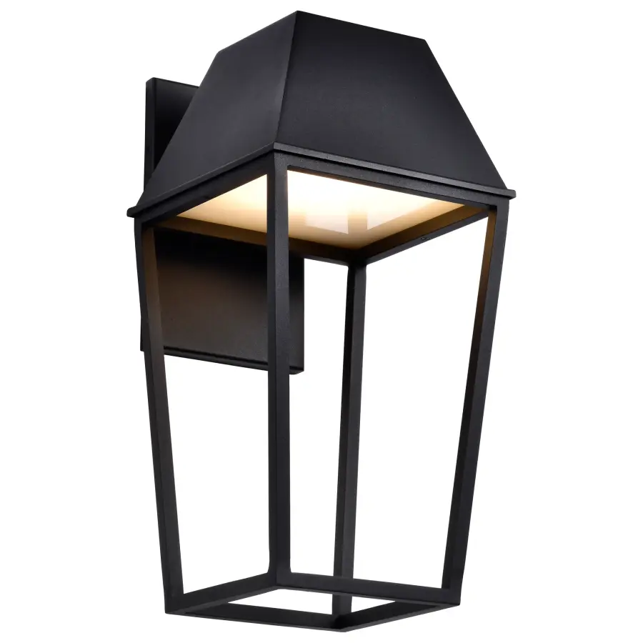 Colt Large LED Outdoor Wall Lantern in Matte Black - Image 4