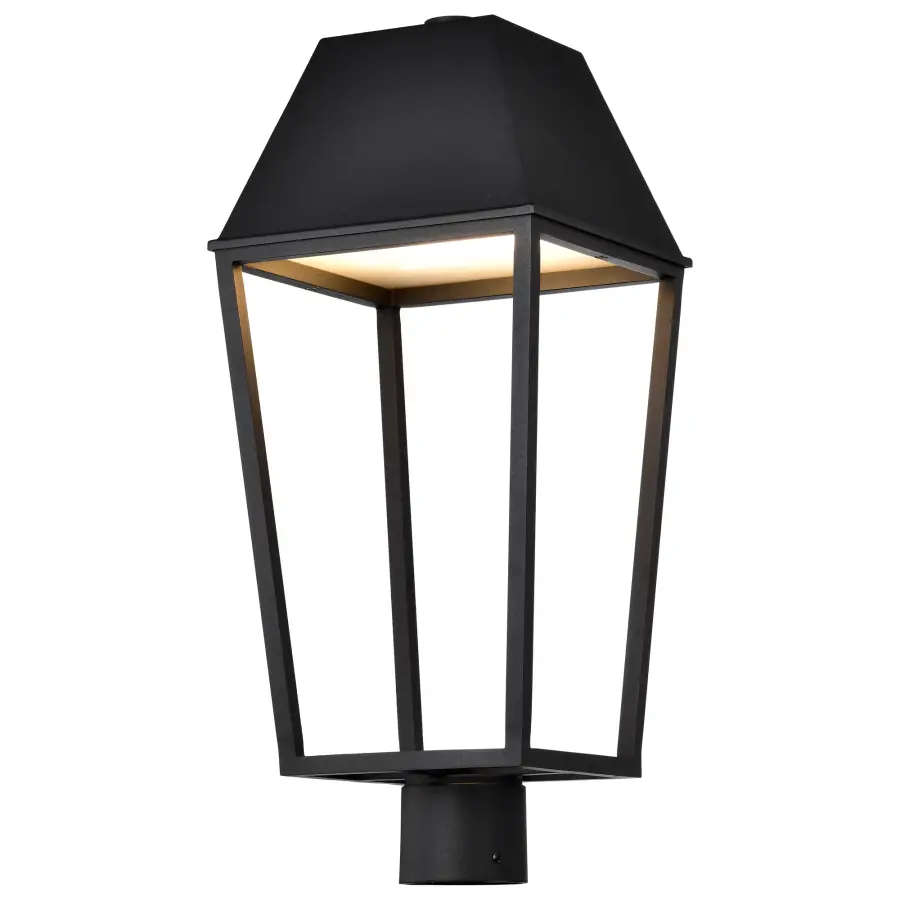 Colt LED Outdoor Post Lantern in Matte Black - Image 2