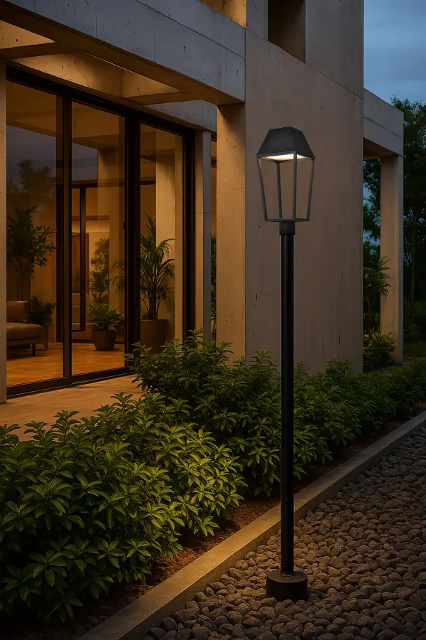 Colt LED Outdoor Post Lantern in Matte Black - Image 16
