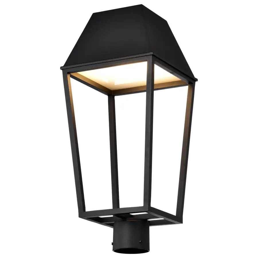 Colt LED Outdoor Post Lantern in Matte Black - Image 6