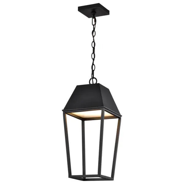 The Colt LED Pendant reimagines traditional outdoor lantern styling with contemporary clean lines and integrated LED efficiency. Its matte black finish and streamlined silhouette complement diverse architectural styles. - alternate view