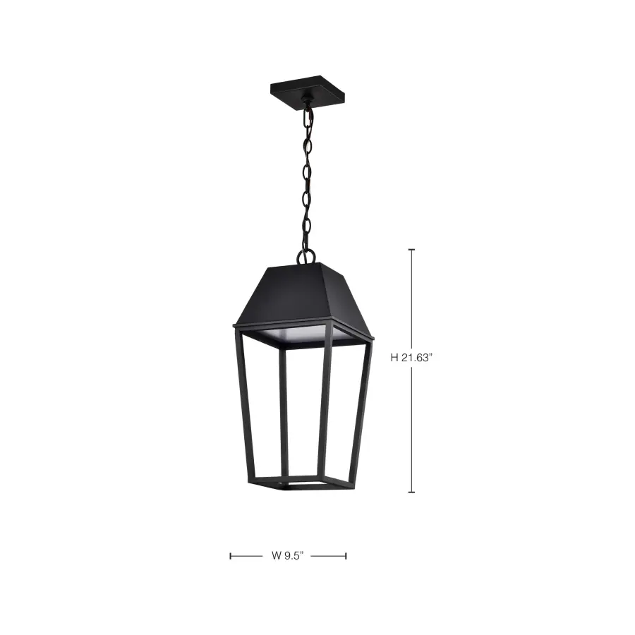Colt LED Outdoor Hanging Pendant in Matte Black - Image 18