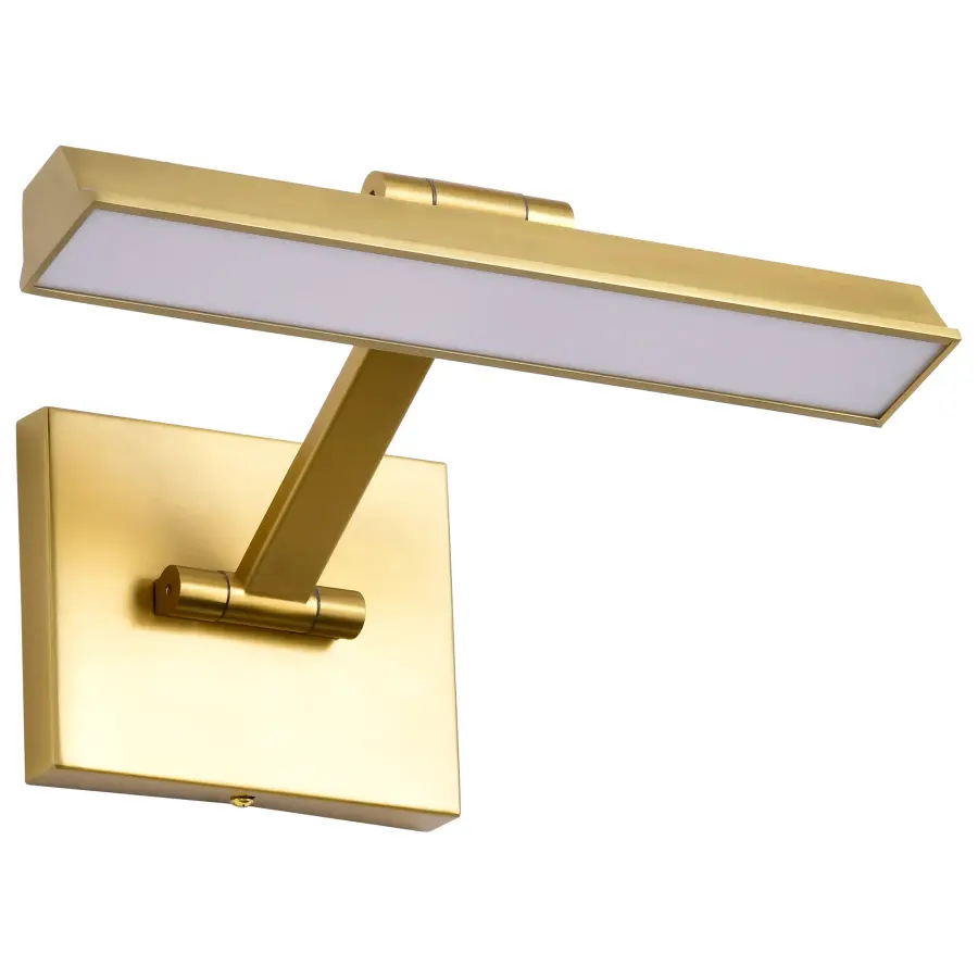Hazel 1-Foot LED Picture Light in Vintage Brass - Image 1