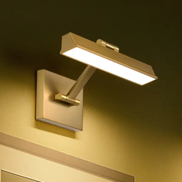 Hazel 1-Foot LED Picture Light in Vintage Brass - Image 19