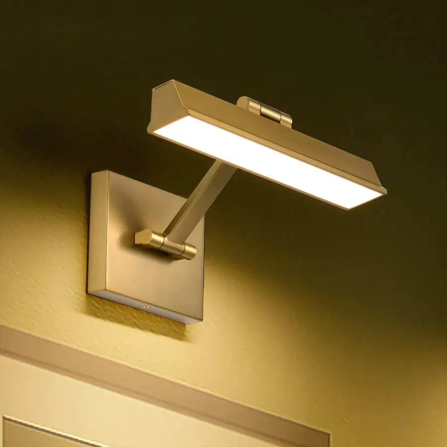 Hazel 1-Foot LED Picture Light in Vintage Brass - Image 19
