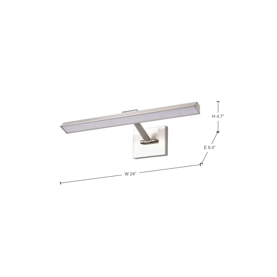 Hazel 2-Foot LED Picture Light - Brushed Nickel - Image 15