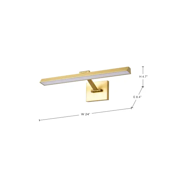 Hazel 2-Foot LED Picture Light in Vintage Brass - Image 17