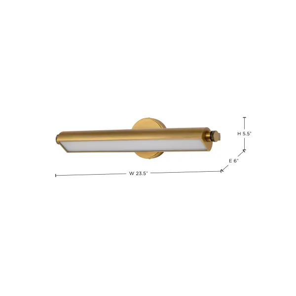 Auden 24" LED Vanity Light - Vintage Brass - Image 16