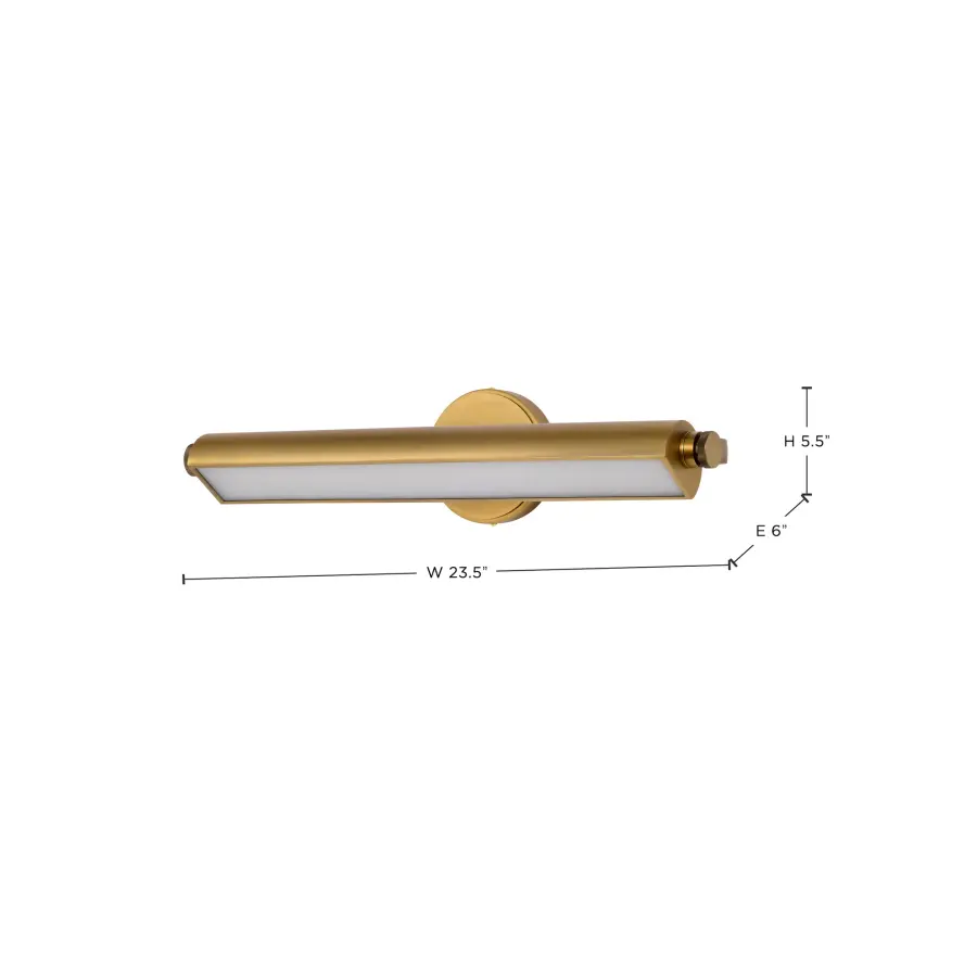 Auden 24" LED Vanity Light - Vintage Brass - Image 16