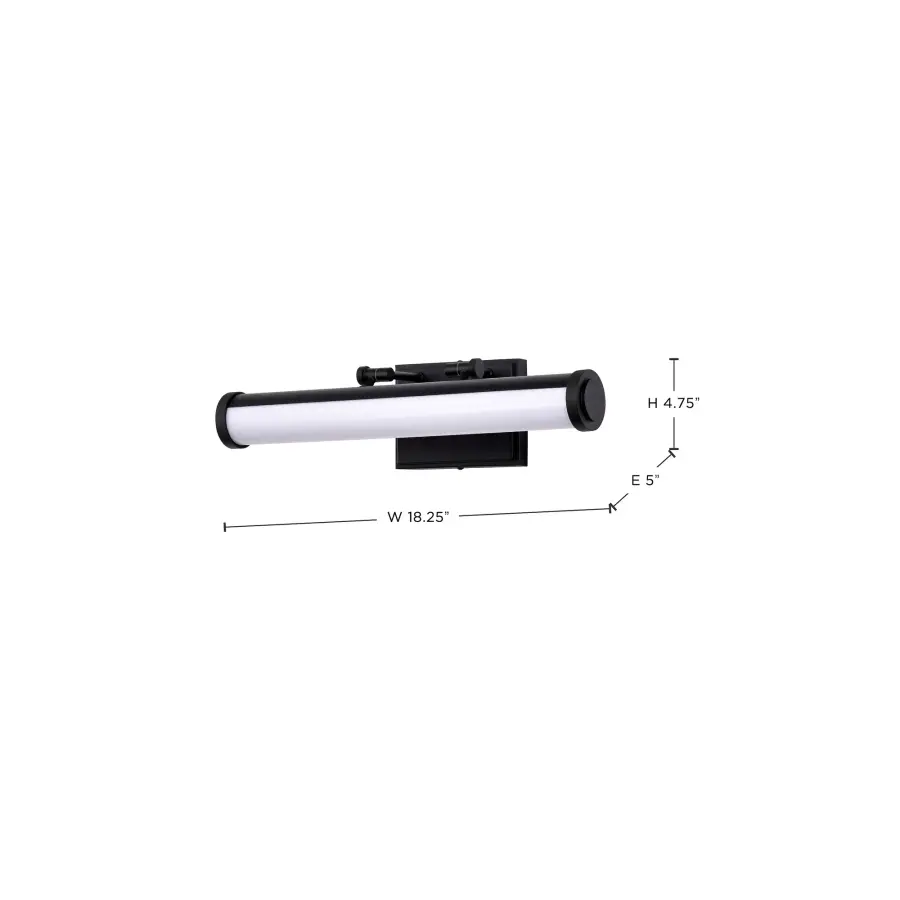 Cora 18" LED Vanity Light - Black - Image 16