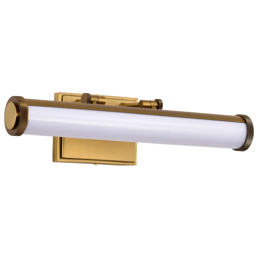 Cora 18" LED Vanity Light - Vintage Brass - Image 1