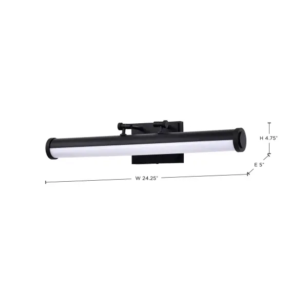 Cora 24" LED Vanity Light - Black - Image 17