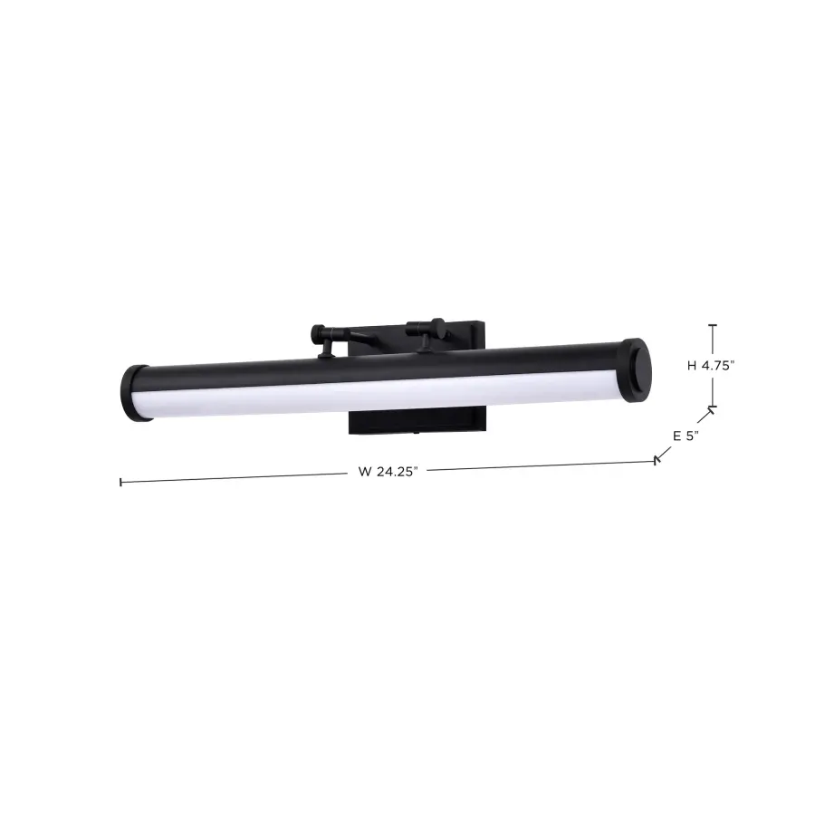 Cora 24" LED Vanity Light - Black - Image 17