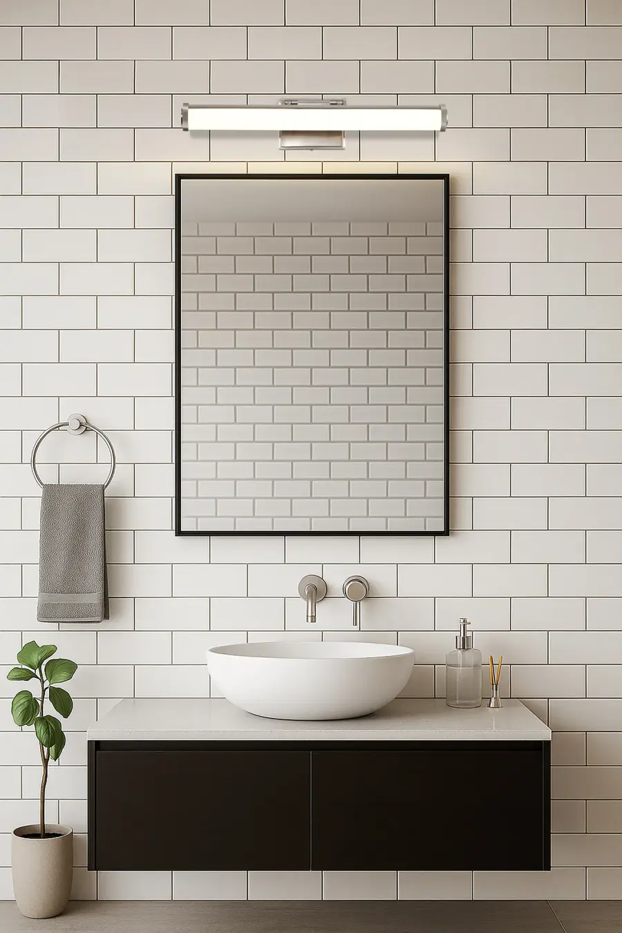 Cora 24" LED Vanity Light - Brushed Nickel - Image 17