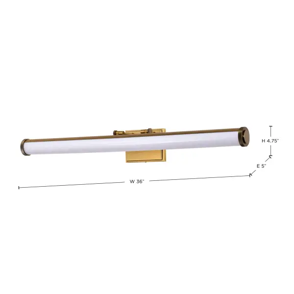 Cora 36" LED Vanity Light - Vintage Brass - Image 16