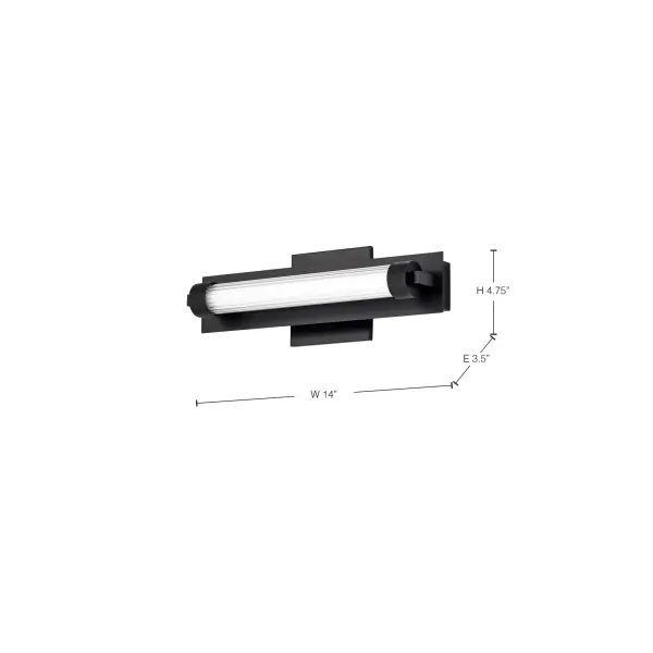 Larissa 14" LED Vanity Light in Black - Image 16