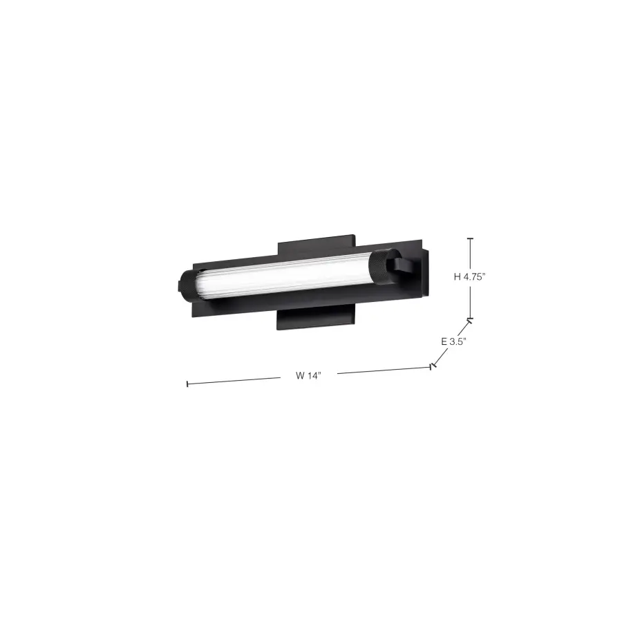 Larissa 14" LED Vanity Light in Black - Image 16