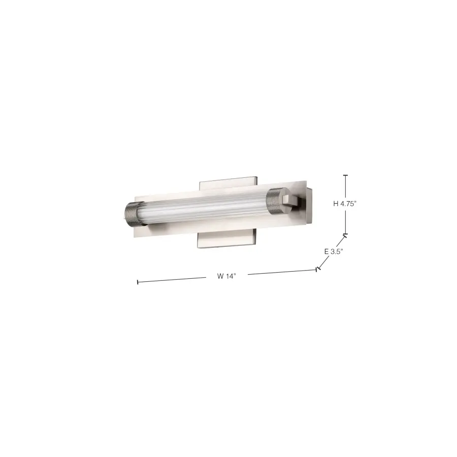 Larissa 14" LED Vanity Light in Brushed Nickel - Image 18