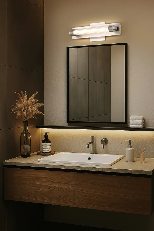 Larissa 14" LED Vanity Light in Brushed Nickel - Image 19