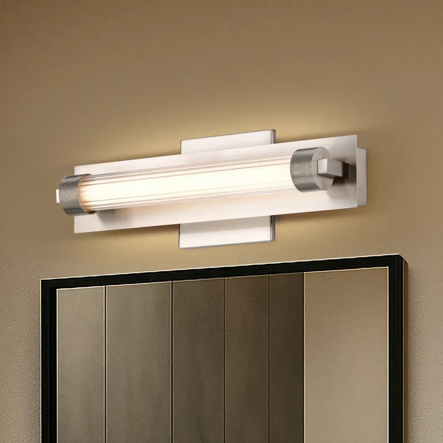 Larissa 14" LED Vanity Light in Brushed Nickel - Image 20