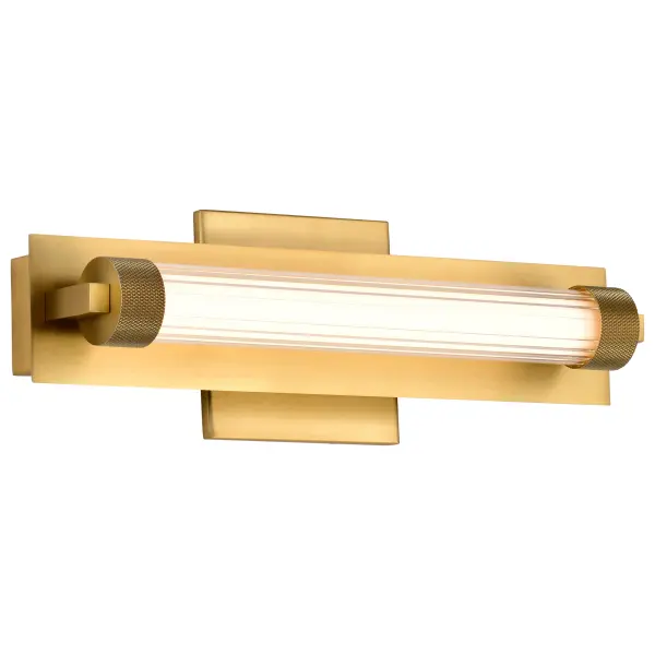 Larissa 14" LED Vanity Light in Vintage Brass - Image 2