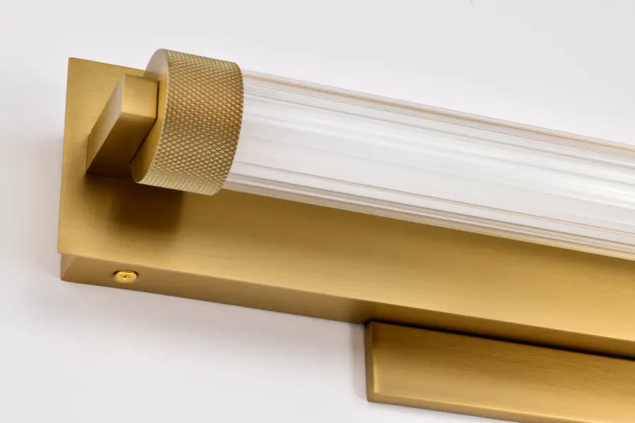 Larissa 14" LED Vanity Light in Vintage Brass - Image 14